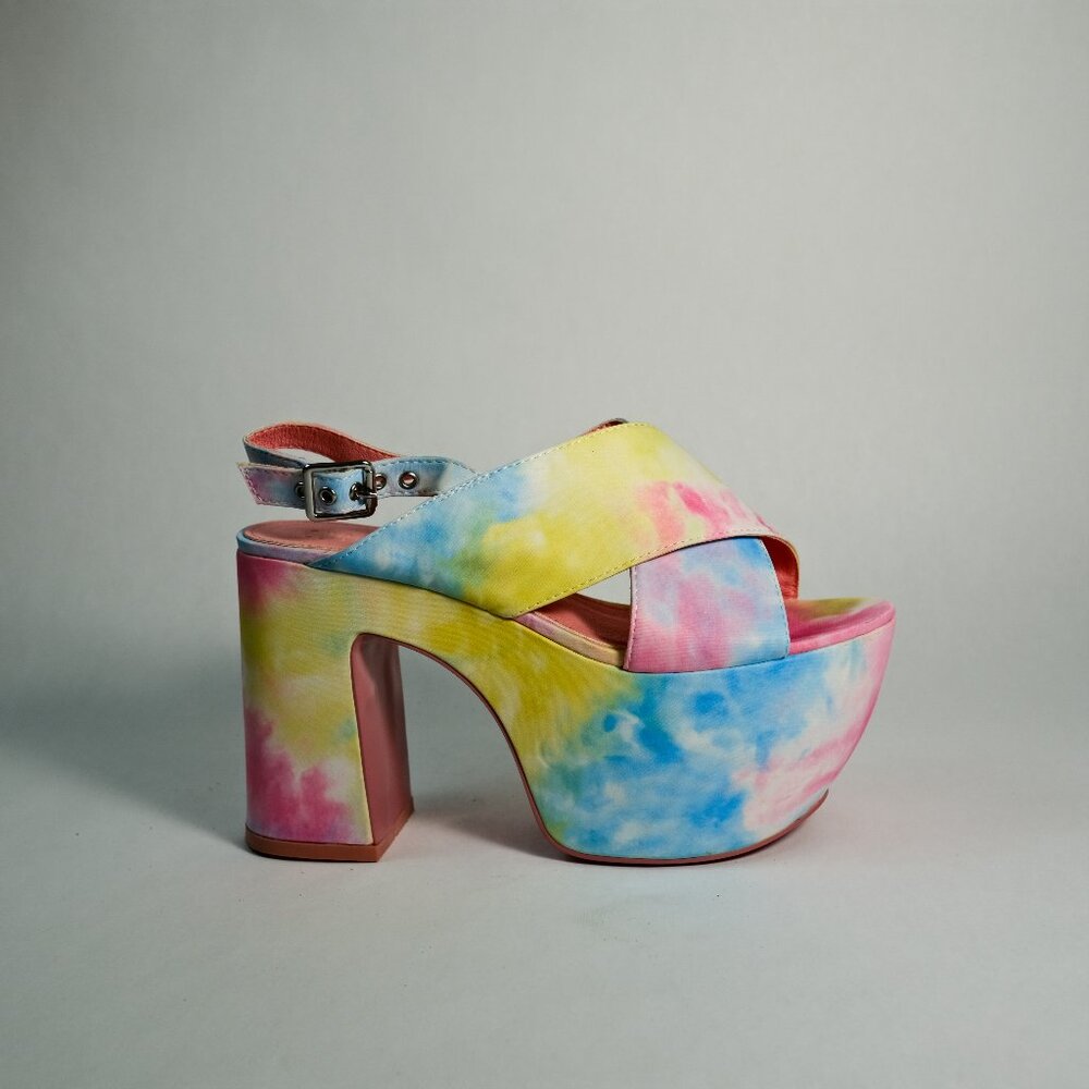 Current Mood Tie Dye Platform Sandals